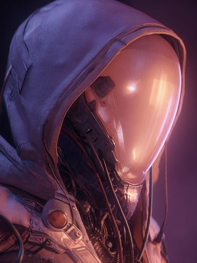 Astronaut Portrait Sci-Fi Print.
