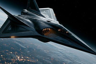 Stealth Starfighter Sci-Fi Poster.