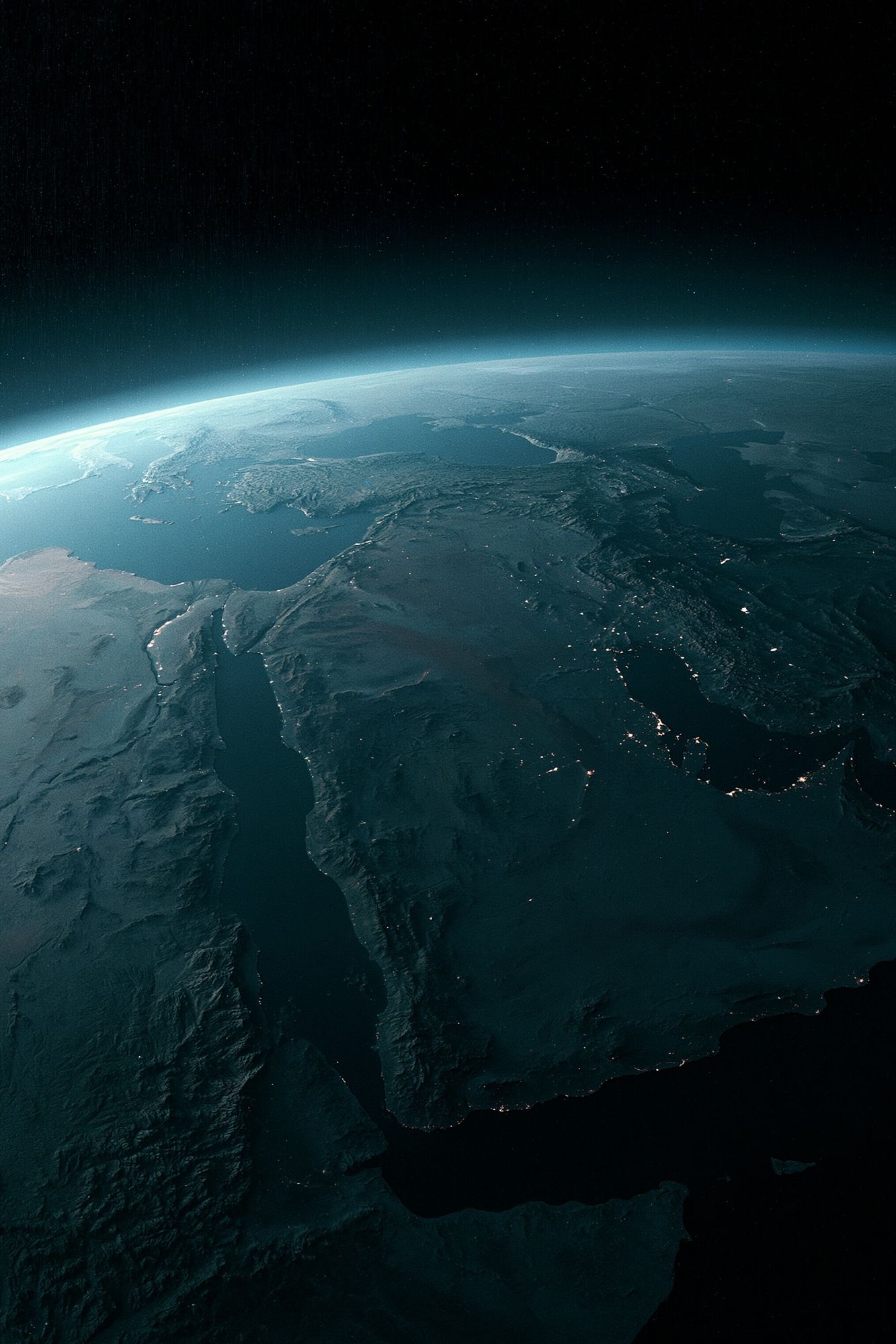 Earth Horizon Space Poster. poster — space art