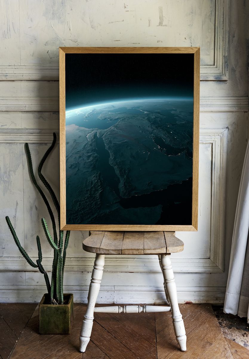 Earth Horizon Space Poster. room preview