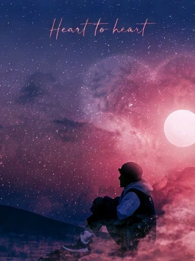 Heart to Heart Space Poster. poster detail