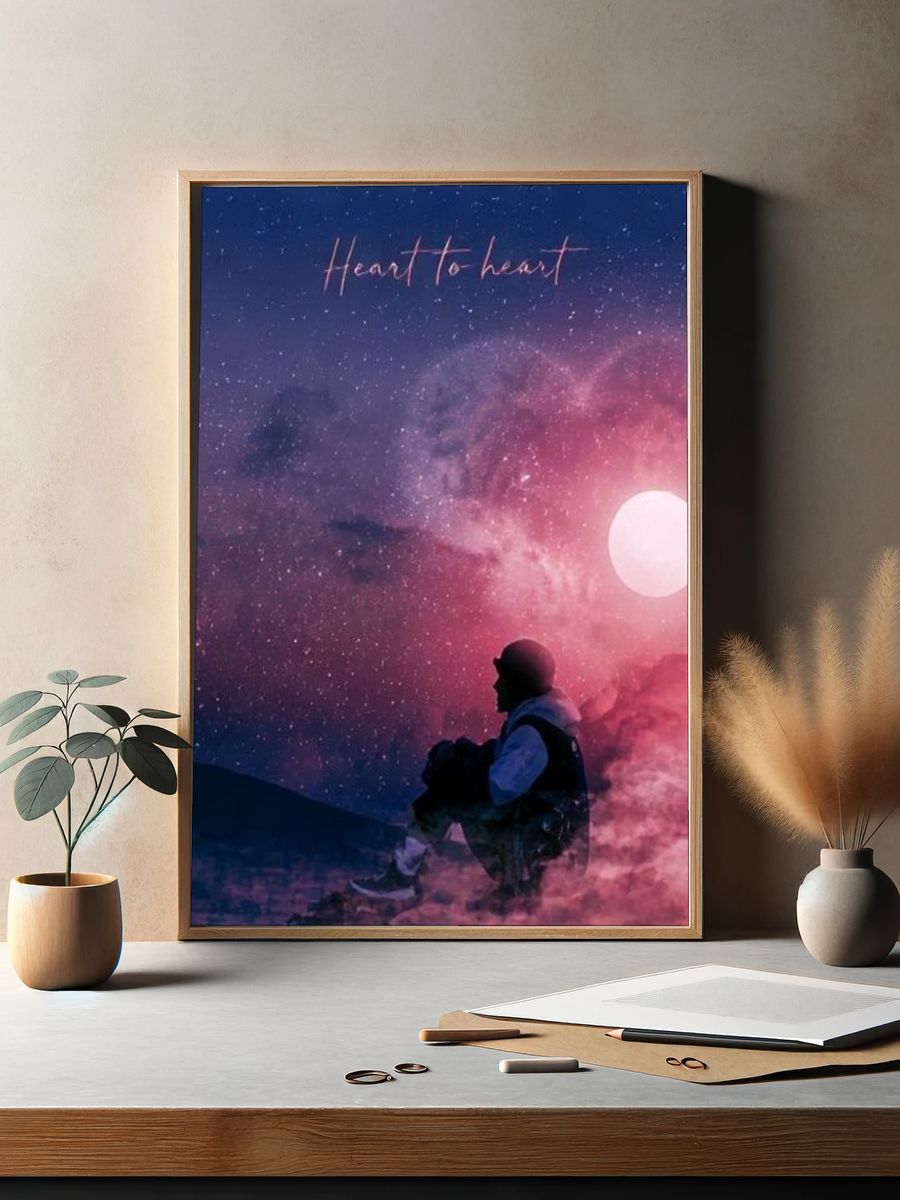 Heart to Heart Space Poster. — room view 2