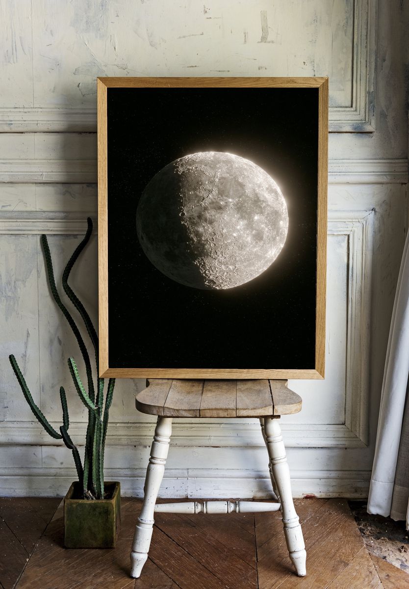 Moon in Space Photography Poster. room preview