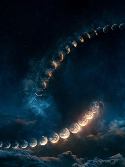 Celestial Moon Phase Poster. poster
