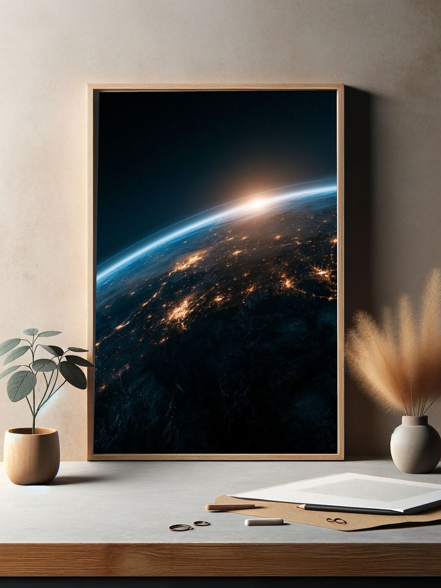 Earth Sunrise Space Poster. — room view 2