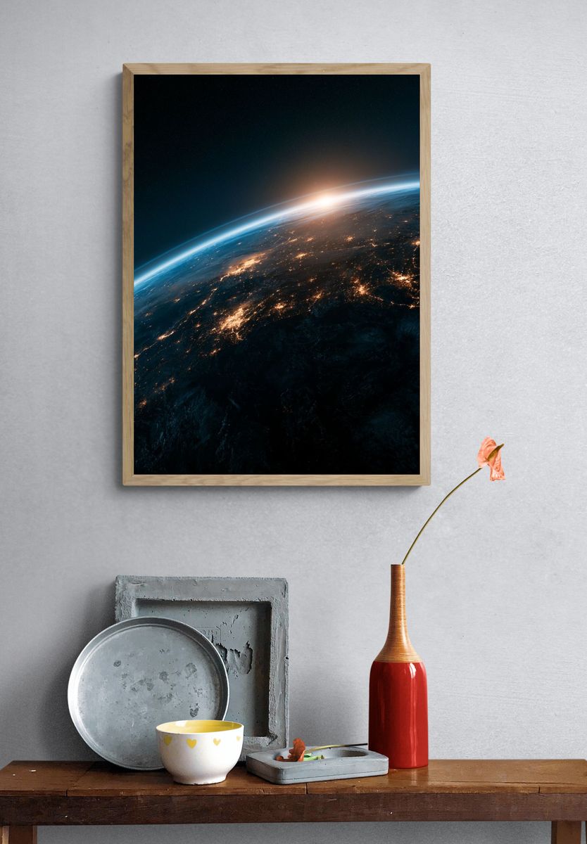 Earth Sunrise Space Poster. — room view 3