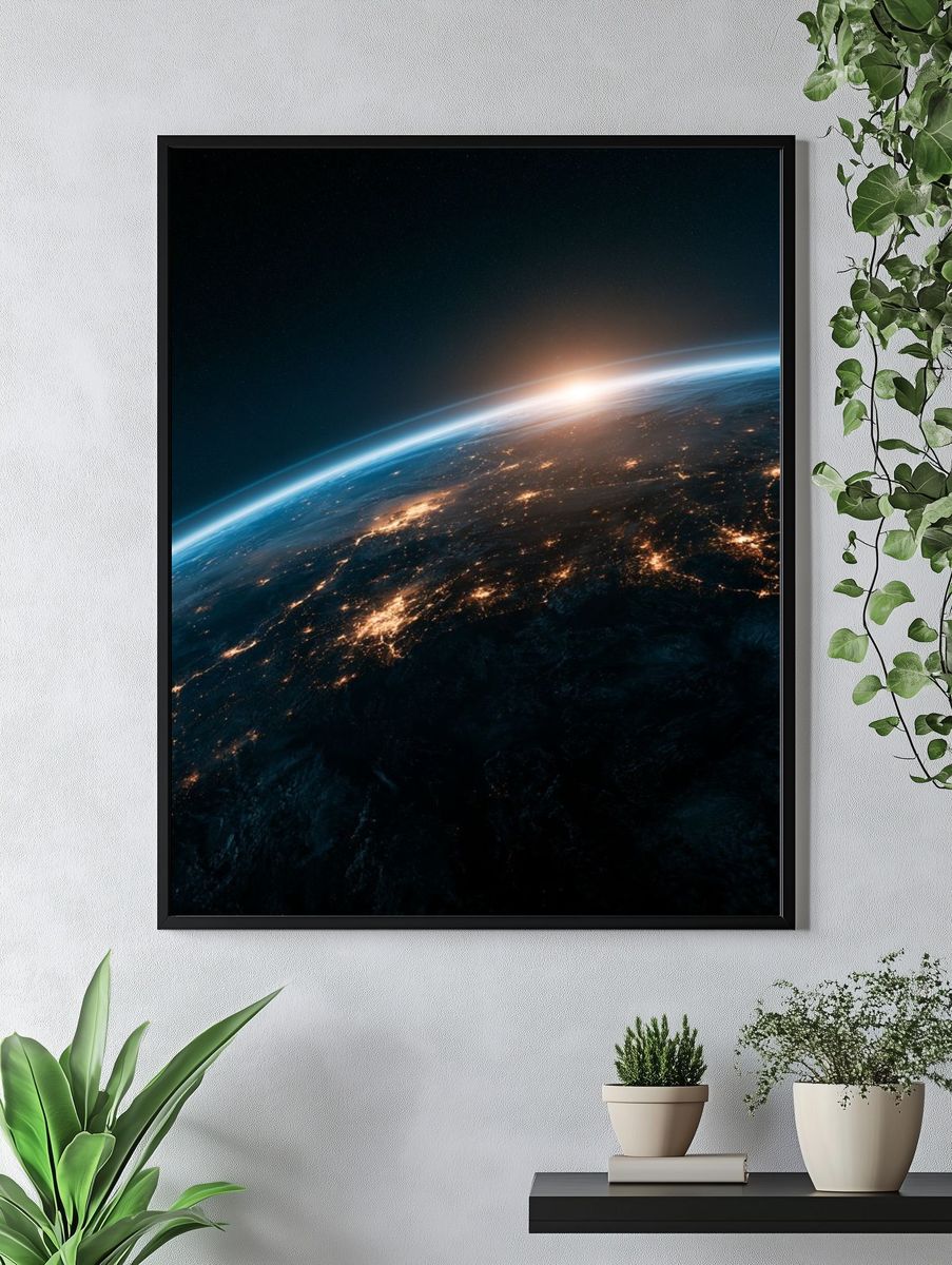 Earth Sunrise Space Poster. — room view 4