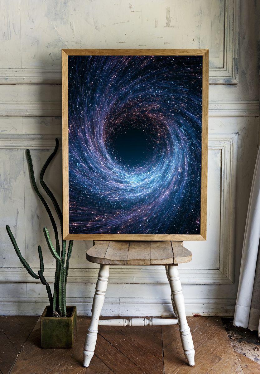Cosmic Vortex — Space Print. — room view 1