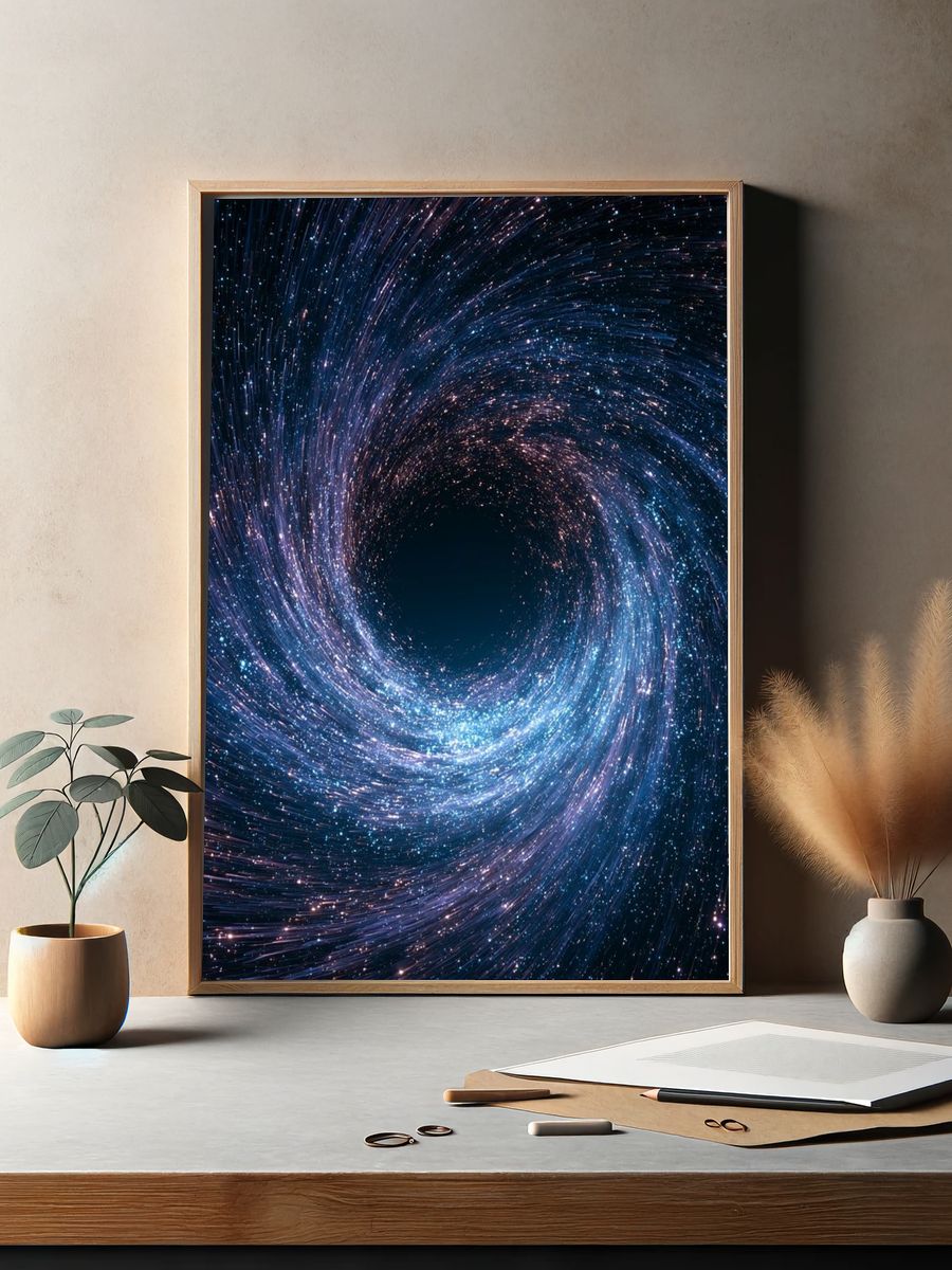 Cosmic Vortex — Space Print. — room view 2