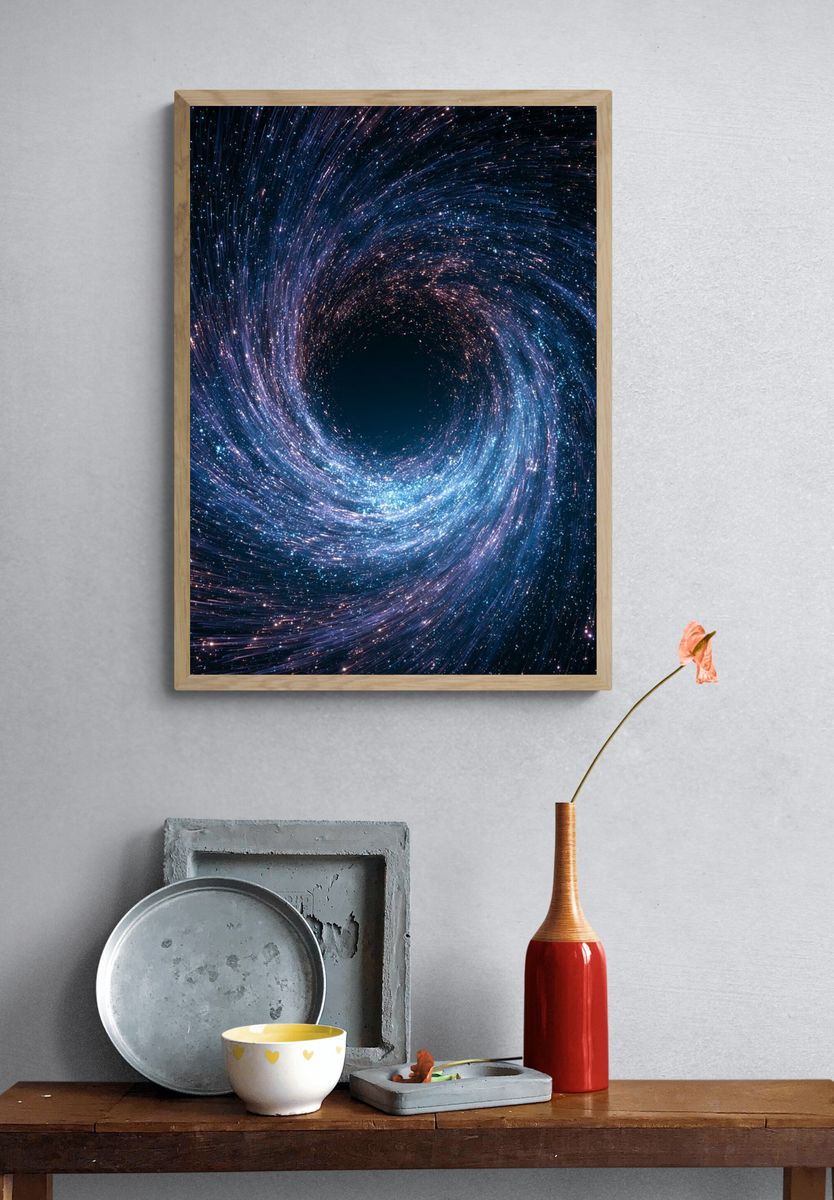 Cosmic Vortex — Space Print. — room view 3