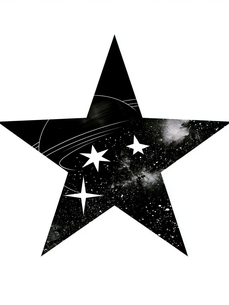 Cosmic Star Minimalist Print. poster detail