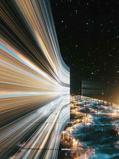 Cosmic Light Tunnel Poster. poster