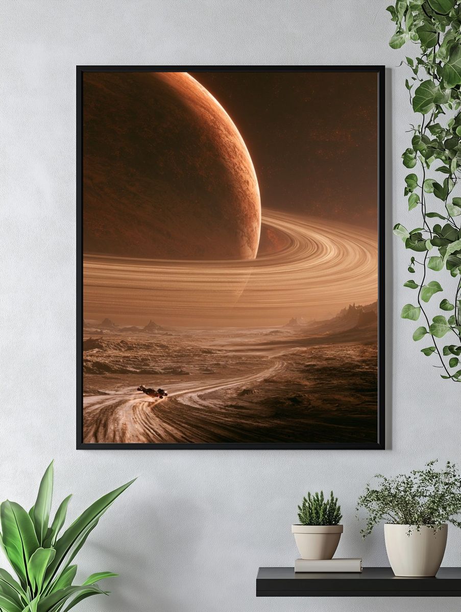 Ringed Planet Sci-Fi Poster. — room view 4