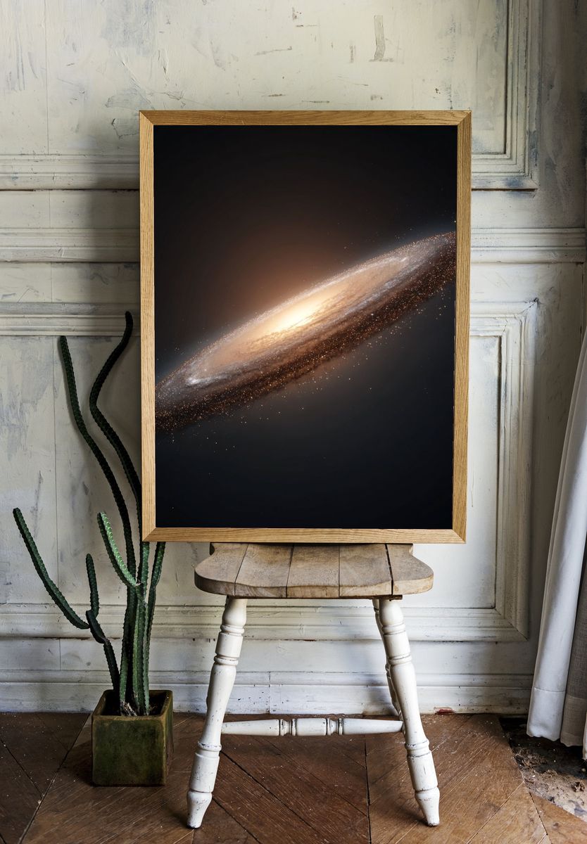 Galactic Spiral — Space Print. — room view 1