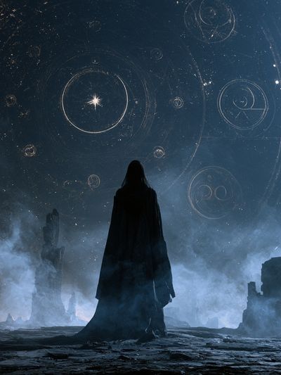 Celestial Wanderer Sci-Fi Poster. poster