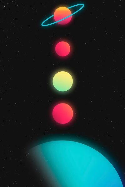 Colorful Planets — Space Print