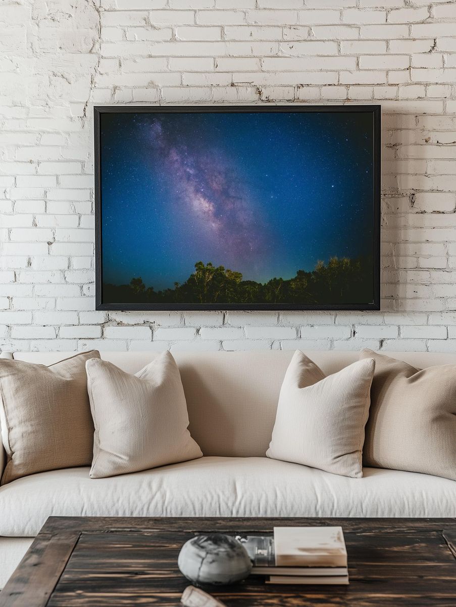 Milky Way Night Sky Poster room preview