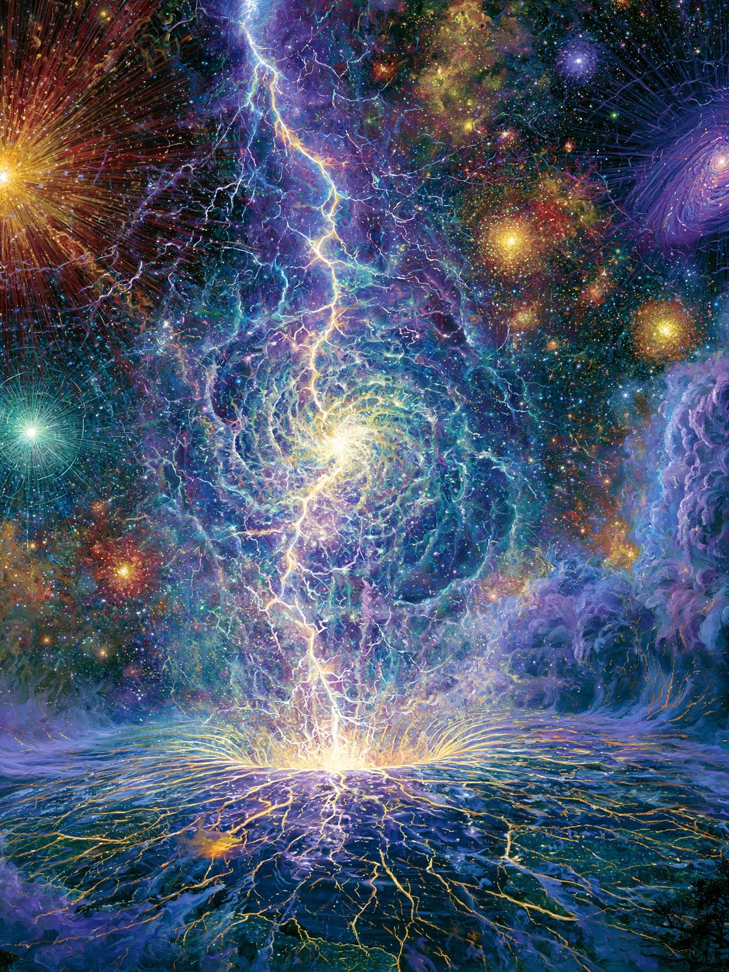 Cosmic Lightning Burst Print. poster detail