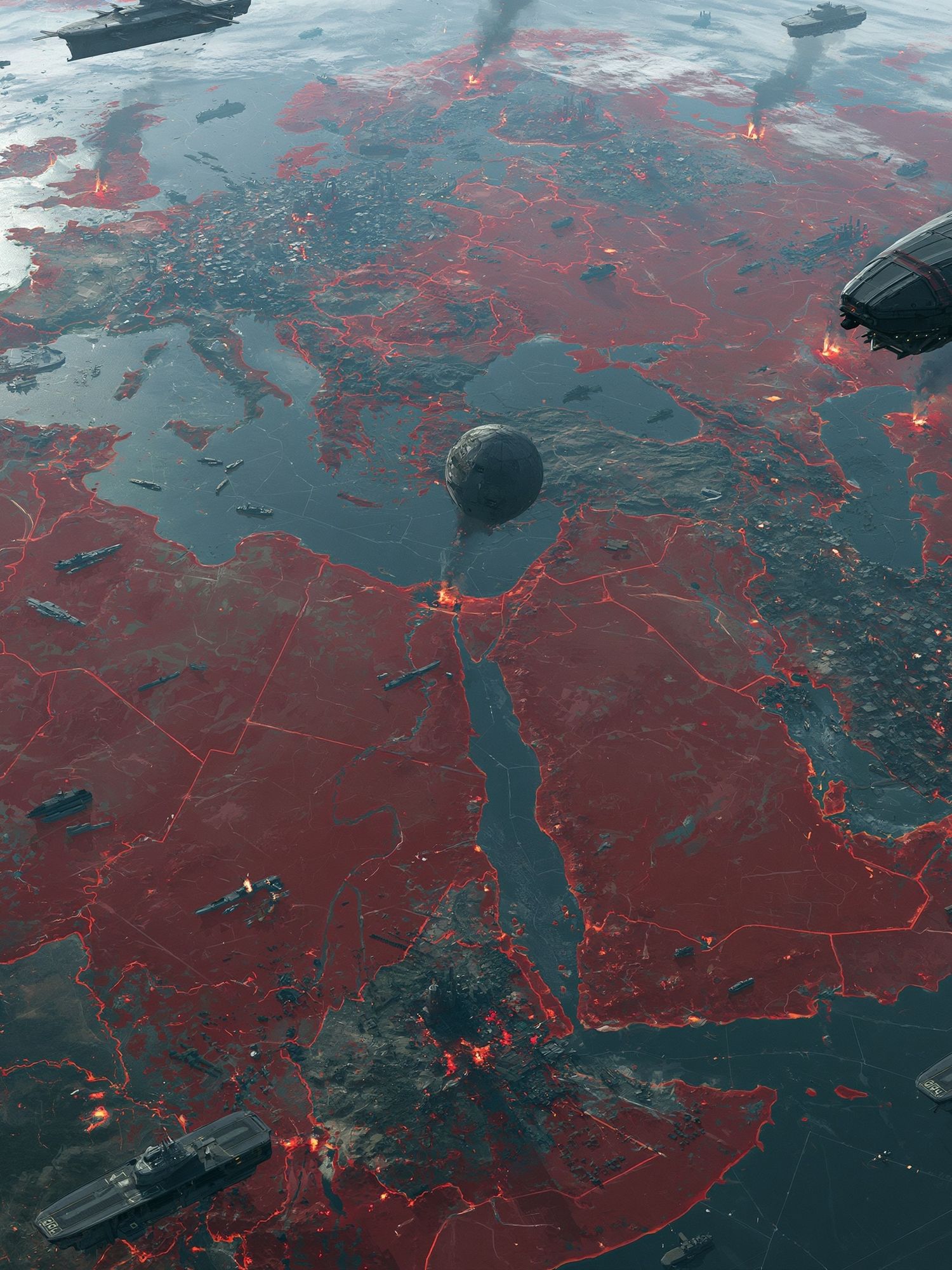 Sci-Fi Battle Over Earth Poster. poster detail