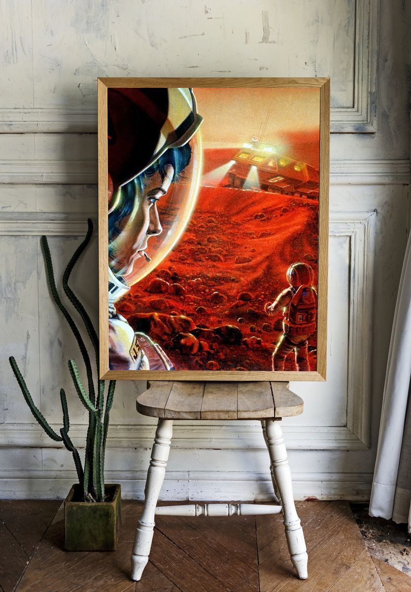 Astronaut on Mars — Sci-Fi Print. — room view 1