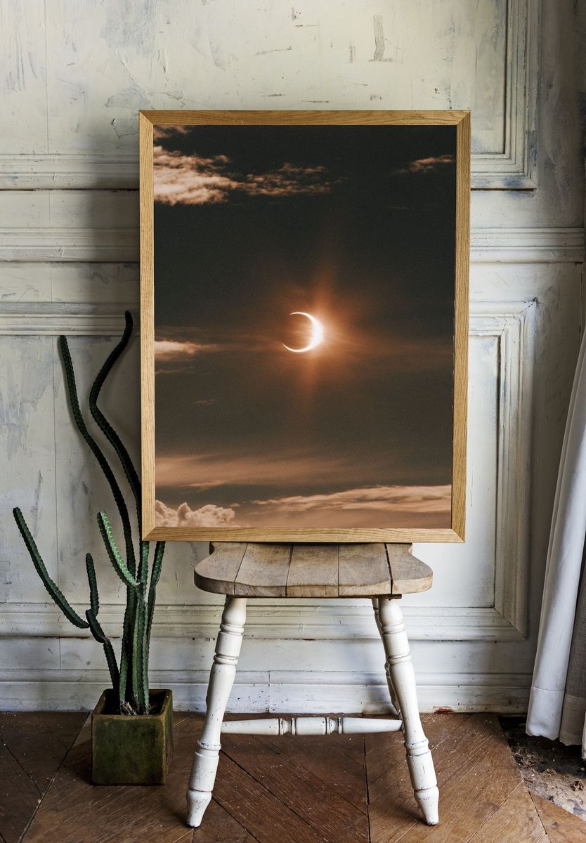 Solar Eclipse Sky Photography Poster. — room view 1