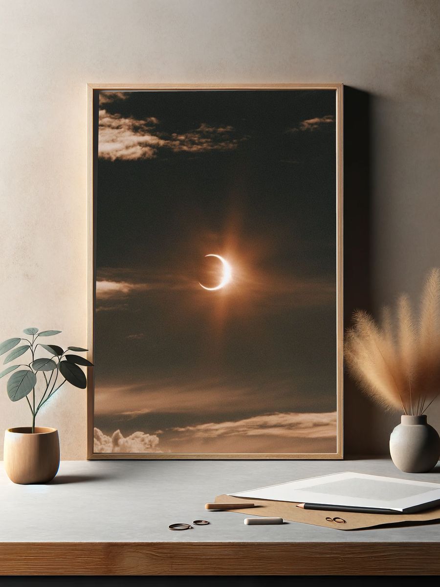 Solar Eclipse Sky Photography Poster. — room view 2