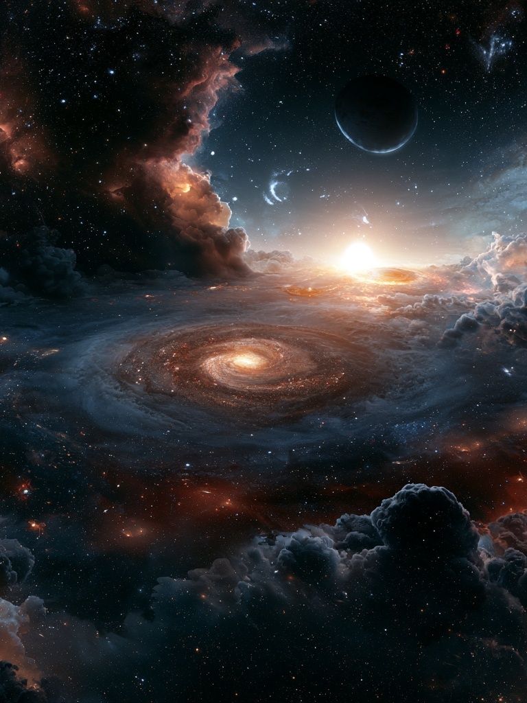 Cosmic Sunrise Space Poster. poster detail