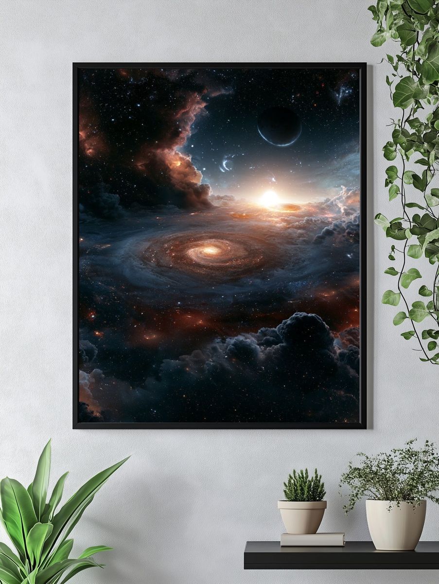 Cosmic Sunrise Space Poster. — room view 4