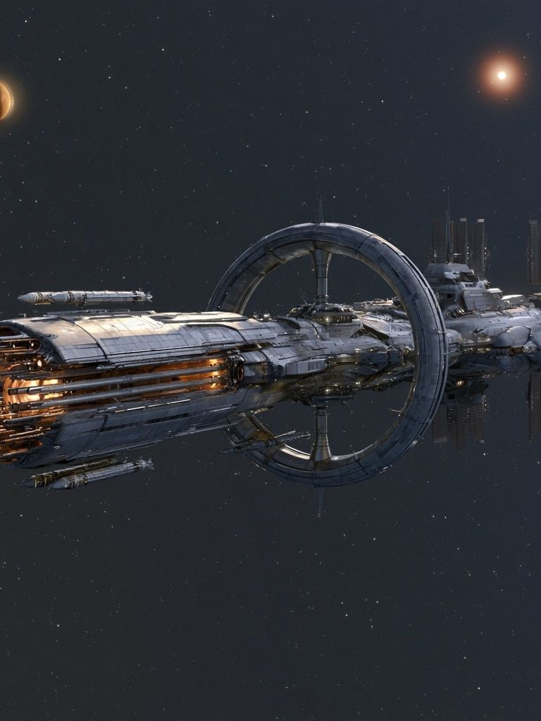 Deep Space Station Sci-Fi Poster. poster detail