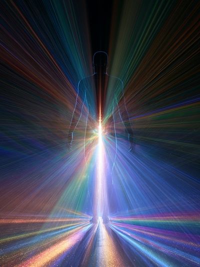 Cosmic Human Silhouette — Space Print. poster