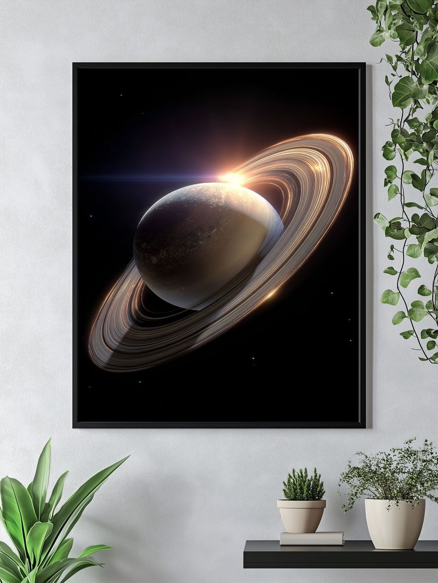 Saturn — Space Print. — room view 4