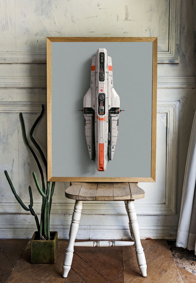 Futuristic Spacecraft Photography Poster. — room view 1