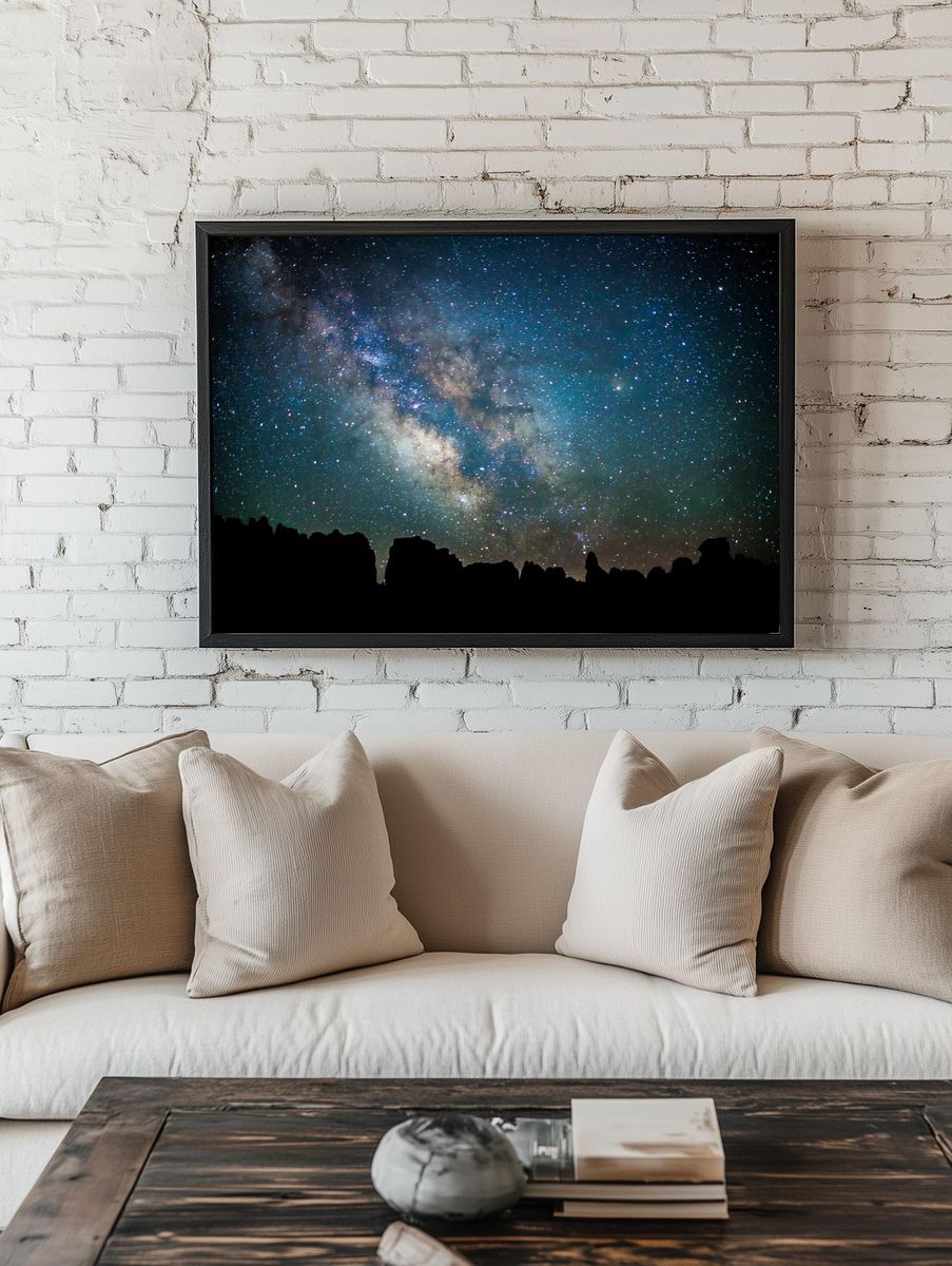 Milky Way Galaxy Night Sky Poster. — room view 1