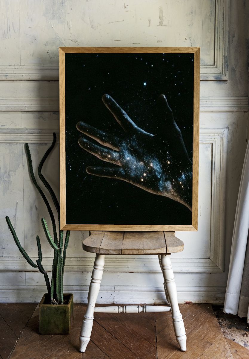 Cosmic Hand Space Poster. room preview