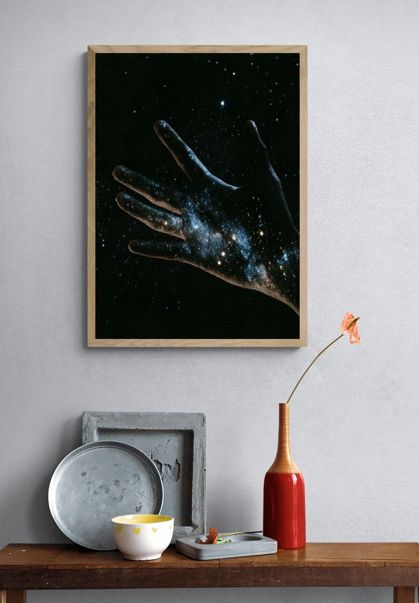 Cosmic Hand Space Poster. — room view 3