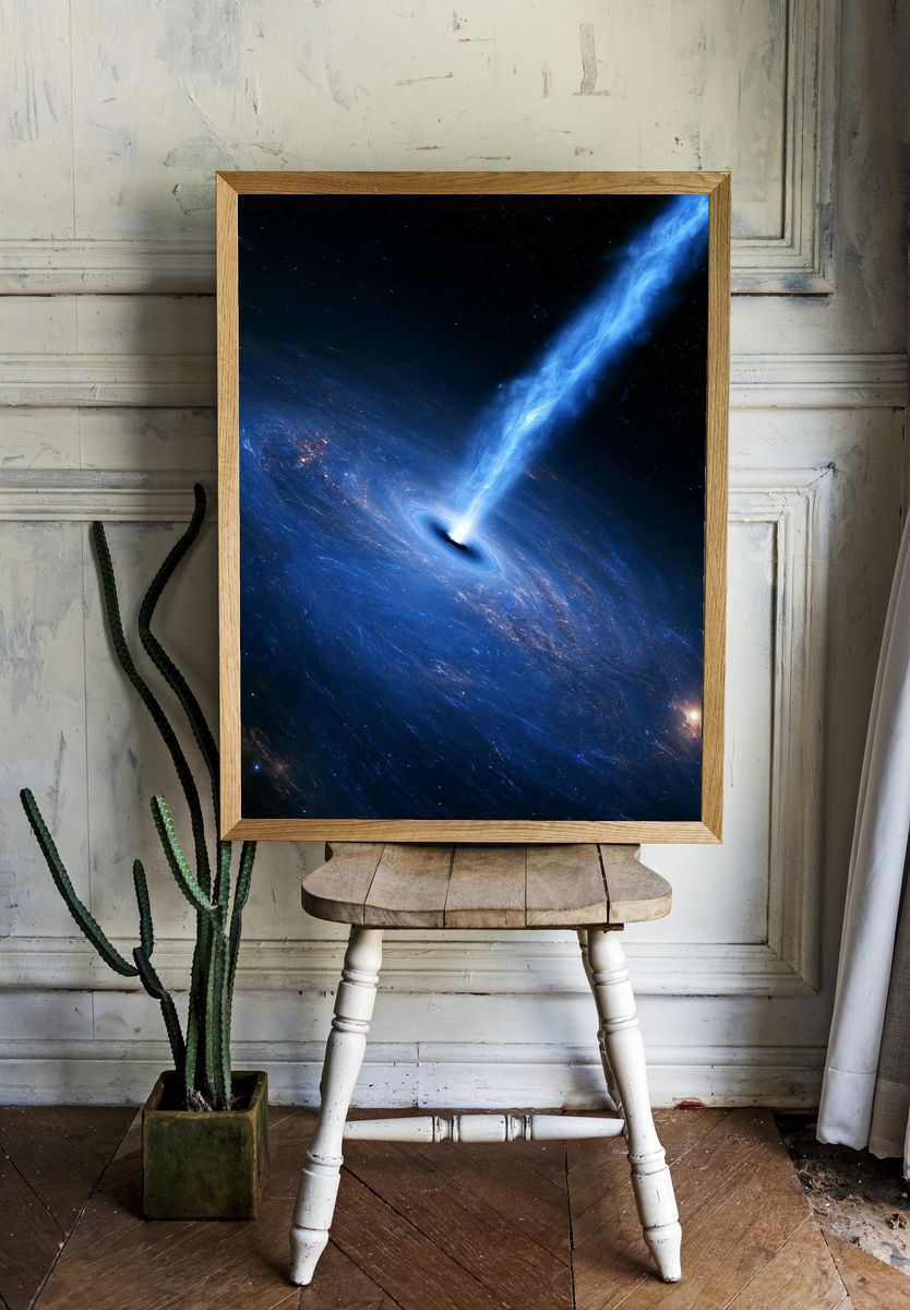 Black Hole Jet Space Poster. — room view 1