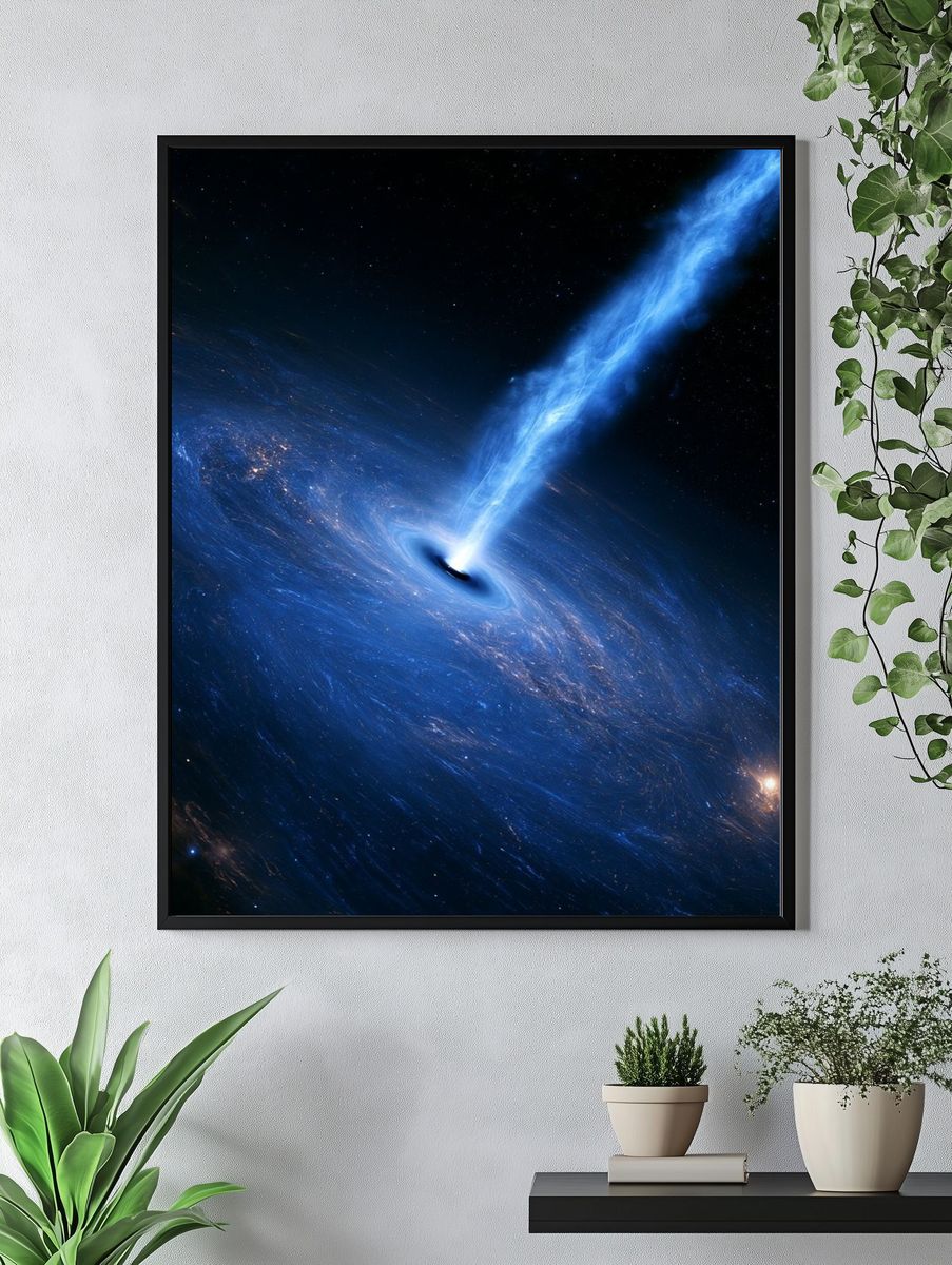 Black Hole Jet Space Poster. — room view 4