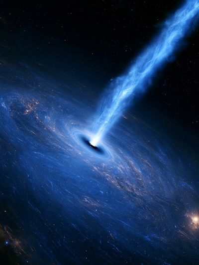 Black Hole Jet Space Poster. poster