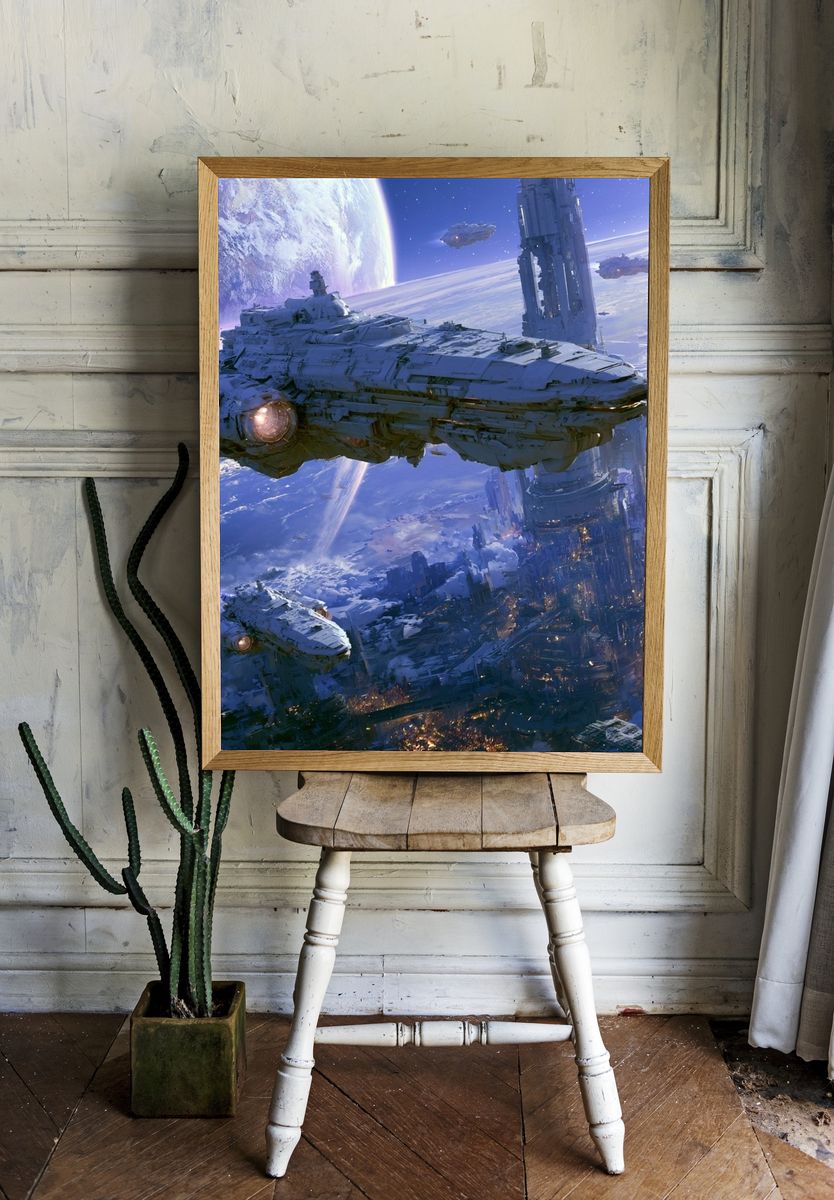 Sci-Fi Space Fleet Poster. — room view 1