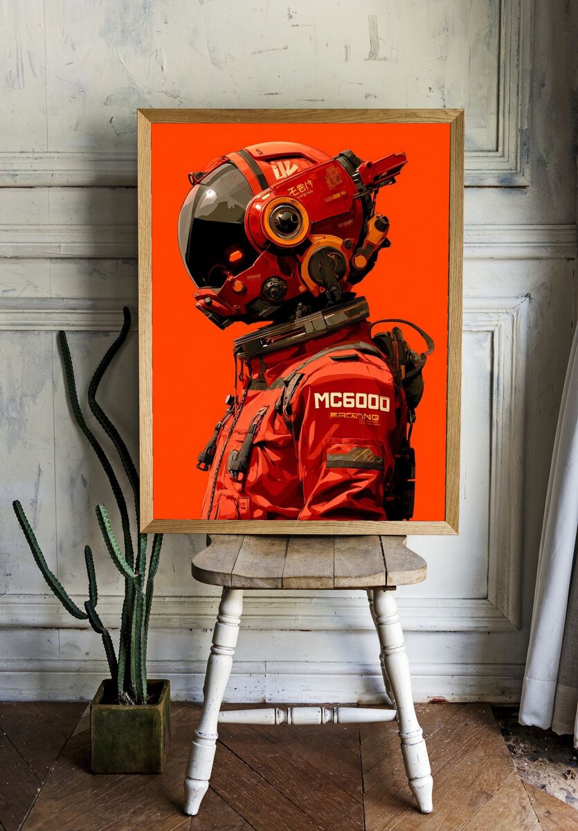MC6000 Space Suit — Digital Art Print. — room view 1