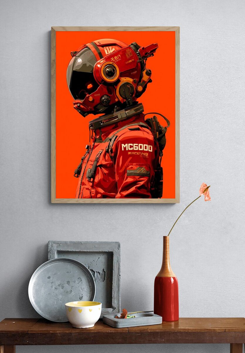 MC6000 Space Suit — Digital Art Print. — room view 3