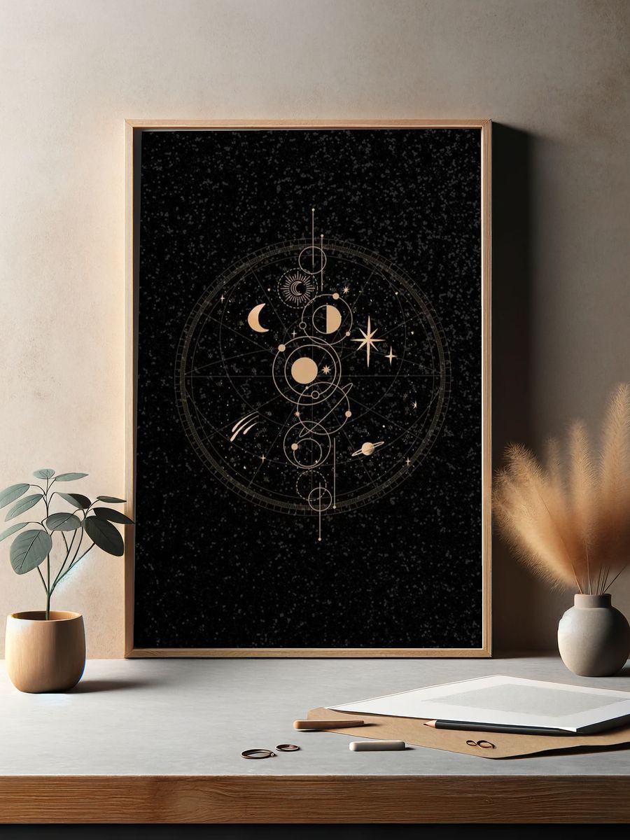Celestial Map — Space Print. — room view 2