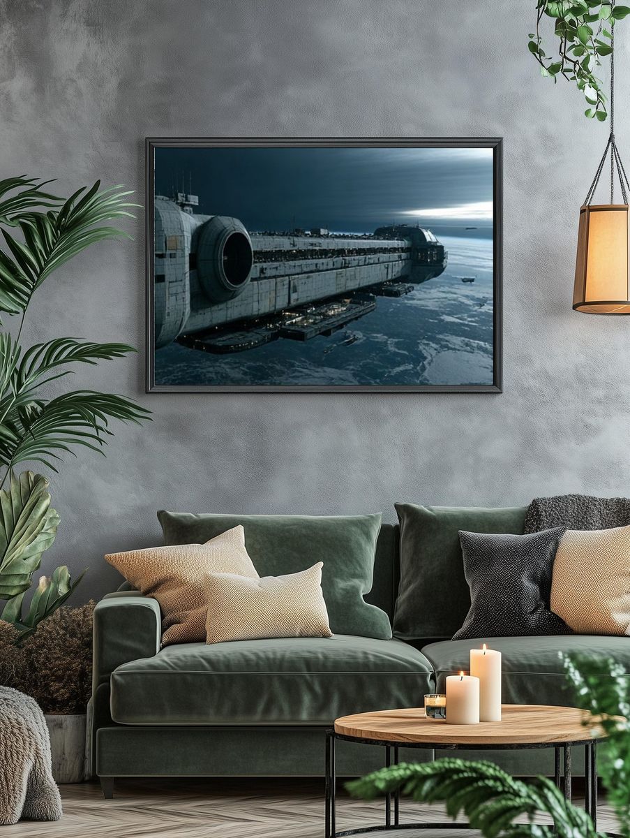 Sci-Fi Space Station Poster. — room view 4