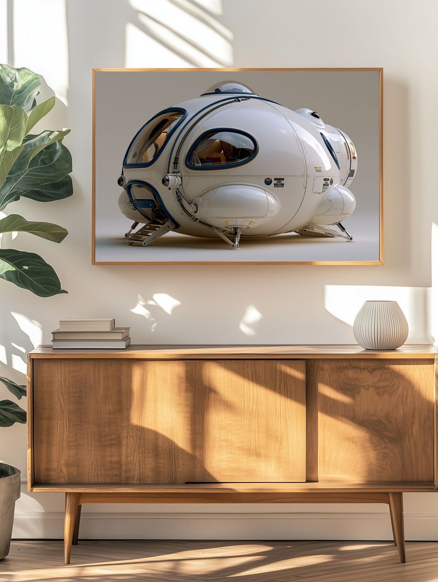 Futuristic Space Pod Poster. — room view 3
