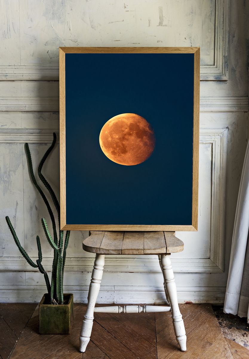 Blood Moon Minimalist Poster. — room view 1