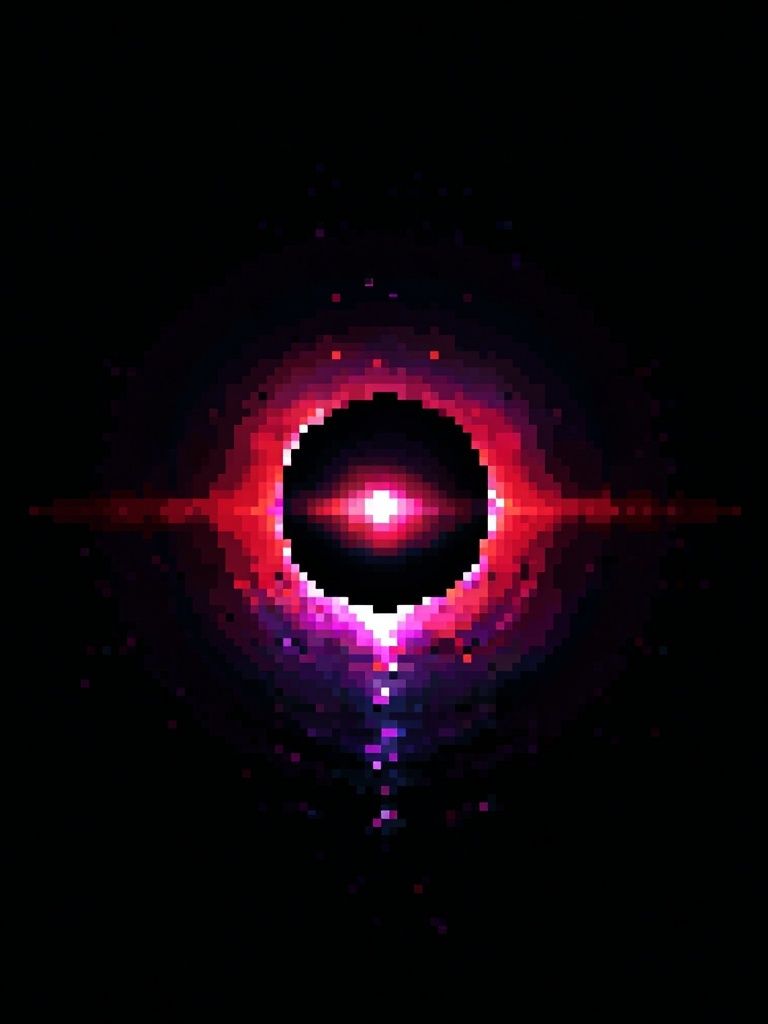 Pixel Cosmic Eclipse Poster. poster — space art