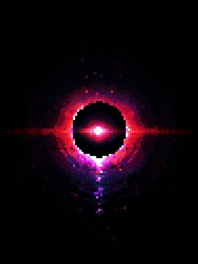 Pixel Cosmic Eclipse Poster. poster