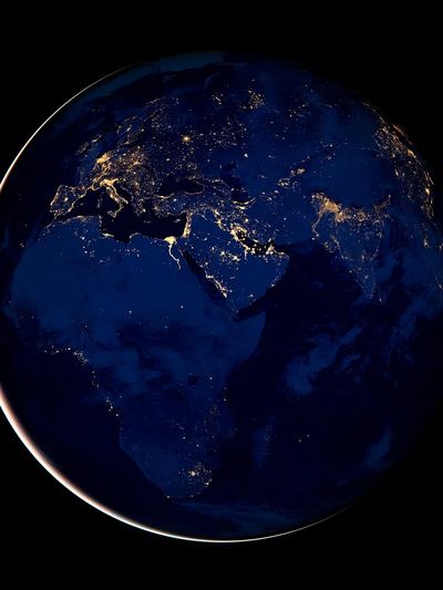 Earth at Night — Space Print. poster