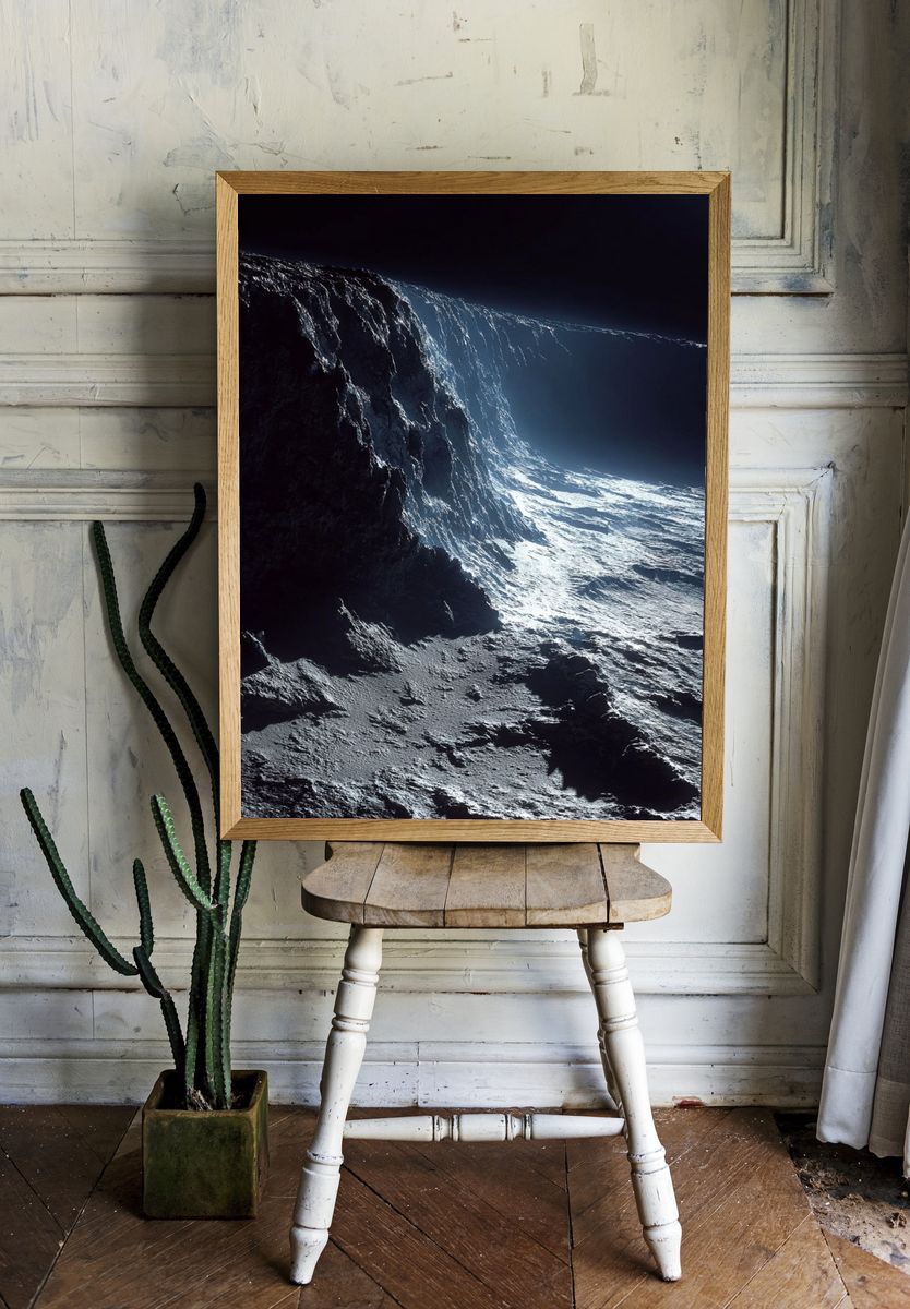 Moonlit Landscape — Space Print room preview