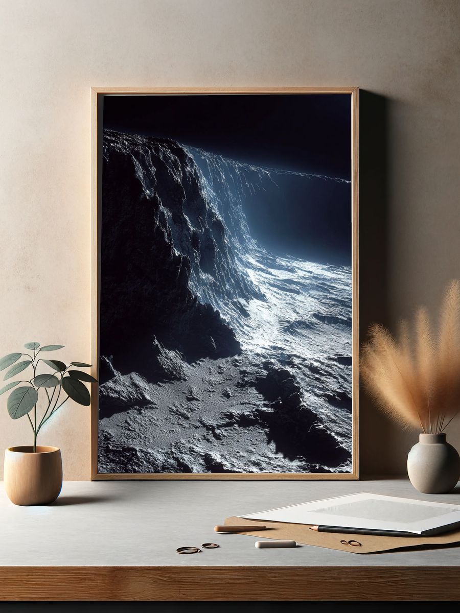Moonlit Landscape — Space Print. — room view 2